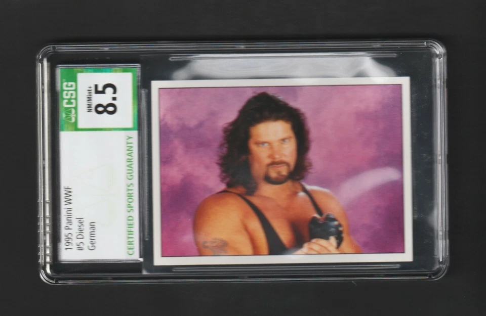 1995 Panini Diesel / Kevin Nash RC ~~ CSG 8.5 ~ WWE HOF ~ Tough Big Sexy Rookie! - Image 1 of 2