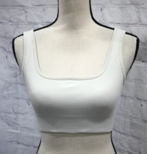 Women's Beige Cropped Top / Sports Bra No Padding Size Small - Picture 1 of 3