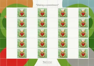 Gibraltar 2007 - Hoja de estampillas YouStamps© "Haciendo un compromiso" - etiquetas en blanco montado sin montar o nunca montado - Imagen 1 de 1