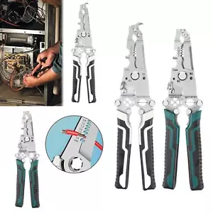 Foldable Wire Stripper Crimper Plier, Tool for Crimping And Cutting Wires in - Picture 1 of 12