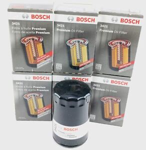 Lot of 6 Genuine Bosch 3421 Premium Spin-On Engine Oil Filters