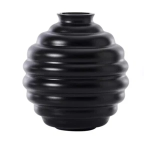 Venini - Vaso Deco Medio Nero Sabbiato 707.07 Venini - Deco Napoleone Martinuzzi - Imagen 1 de 3