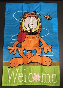 Garfield Welcome Garden Flag 12"X18" *NEW* - Picture 1 of 5