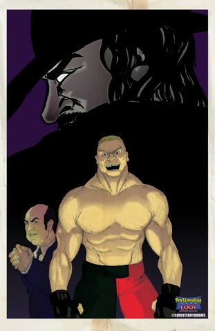 The UNDERTAKER vs BROCK LESNAR Paul Haymen 11x17 POSTER NEW Wrestling wwe tna Cover