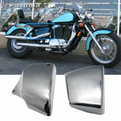 Pair Chrome Side Battery Cover For Honda Shadow ACE 1100 Saber 1100 VT1100 C/C2 - Image 1 of 4