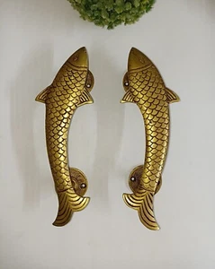 Fish Design Door 9.5'' Inches Long Handle Ocean Theme Home Door Pull Set AJ285 - Picture 1 of 12