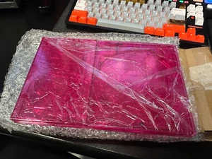 Sony PS2 Slim Flip Top GhostCase Kit - Clear Pinkish Red Housing Brand New Pink - Picture 1 of 4