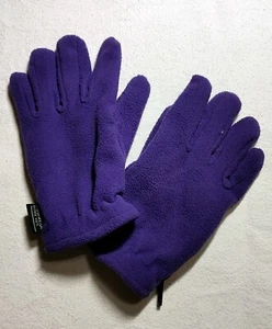 Mädchen Finger Handschuhe gefüttert Fleece lila Handlänge 17 cm - Bild 1 von 4