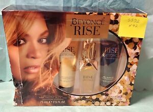 BEYONCE' RISE 3 Piece Fragrance Perfume Bath & Body Gift Set 
