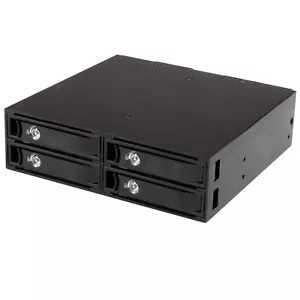 StarTech SATSASBP425 4-BAY 2.5" SATA SAS HDD SSD Mobile Rack Hot Swap BlackPlane - Picture 1 of 9