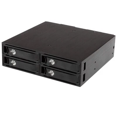 StarTech SATSASBP425 4-BAY 2.5" SATA SAS HDD SSD Mobile Rack Hot Swap BlackPlane - Image 1 of 4