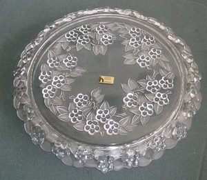 Vintage Mikasa Crystal Walther Glass House Beautiful Cake Torte Plate Germany - Picture 1 of 1
