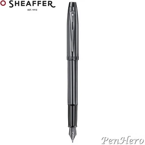 Sheaffer 100 Dark Gunmetal Lacquer Fountain Pen Medium - Picture 1 of 4