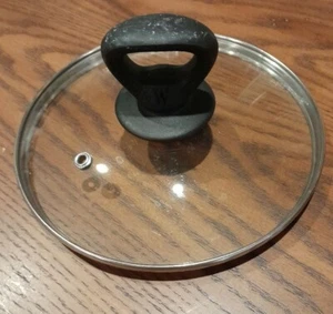 Coperchio di ricambio vetro rotondo trasparente - 7" con foro di sfiato - Foto 1 di 2