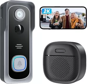 ieGeek Wireless 2K Doorbell Camera Home WiFi Video Door bell with Chime Alexa - Picture 1 of 9