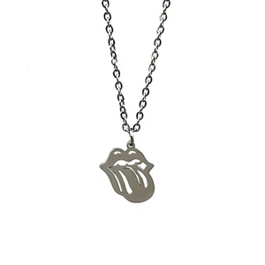 Mini Rolling Stones Accessory Pendant Surgical Steel oval necklace 16-24inch - Picture 1 of 3