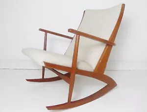 STUNNING VINTAGE DANISH TEAK MODEL 97 KUBUS ROCKING CHAIR - SOREN GEORG JENSEN - Picture 1 of 6