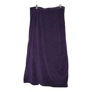 Rock Maxi Aubergine Lila Gr. 16 XL Gefüttert Reißverschluss/Gummibund Sexy Rückenschlitz  - Bild 1 von 4