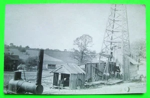 RARO ca 1910 CUSSINS OIL DERRICK Redclyffe Pennsylvania FOTO POSTAL REAL XLNT - Imagen 1 de 5
