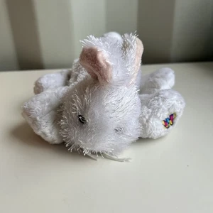 Peluche GANZ FUZZY WHITE BUNNY RABBIT 7" senza codice/etichetta Webkinz - Foto 1 di 4