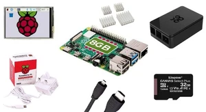 Bundle Raspberry Pi 4 8GB Ram + LCD + SD Card + Case + HDMI + AC adaptor - Picture 1 of 9