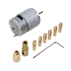1Pc Dc 12V 500Ma Mirco Motor With 6Pcs 0.5-3.2Mm Drill Collet Electric Pcb4824 - Imagen 1 de 3