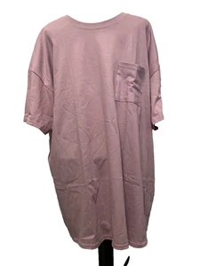 ATHLETIC WORKS Breathable Lavender Short Sleeve Crew Neck Pocket T-Shirt Sz 4XL - Picture 1 of 6