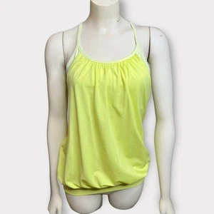 Lululemon Clarity Yellow Slope Stripe No Limits Tank Bra Combo - Picture 1 of 6