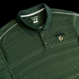 Cal Poly Mustangs San Luis Obispo College Polo Shirt Green Men’s 2XL EXCELLENT - Picture 1 of 9