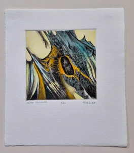 Ruth Leaf (1923 - 2015) Grabado Intaglio Firmado Edición "INTRA CELLULAR" # 3/20 - Imagen 1 de 3