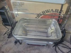 Vintage FARBERWARE 455N Open Hearth Electric Broiler Rotisserie Grill Complete - Picture 1 of 7
