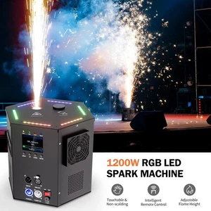 1200W RGB LED DMX Máquina de Chispas Frías Máquina de Fuegos Artificiales Boda Fiesta de Halloween - Imagen 1 de 17
