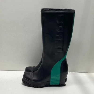 Sorel Women NL2445-011 Black Green Rubber Pull-On US Size 6.5 - Image 1 of 4