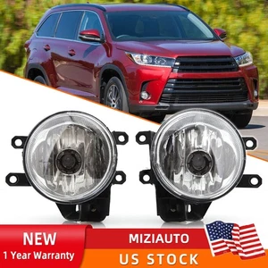 Front Bumper Fog Lights For 2014-2019 Toyota Highlander Driving Lamps Left+Right - Picture 1 of 15
