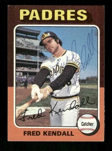 1975 Topps  332 Fred Kendall bp VGEX signed auto autograph  BXCP55 - Picture 1 of 2