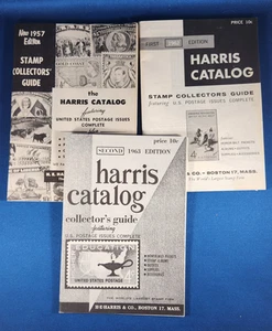 Lot of 3 Harris Catalog Stamp Collectors Guide Booklet 1957 1962 1963 - Bild 1 von 12