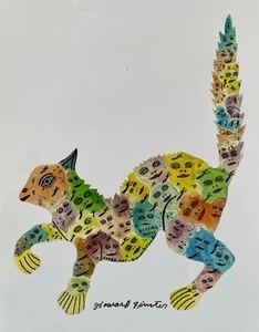 Howard Finster's “Guard Cat” Print - Picture 1 of 1