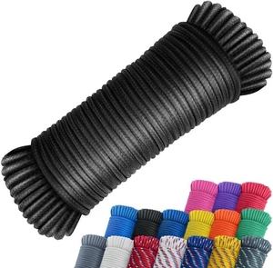 Cuerda de polietileno de nailon SMART&CASUAL 100 pies 1/4" fuerte 1/4 x 100, negra - Imagen 1 de 6
