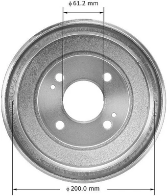 Tambor de freno Bendix PDR0473 BENDIX para 84-87 Honda Civic Wagovan Foto 1 de 4