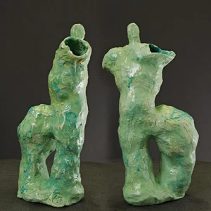 Escultura cerámica plástico arte "Kentauro" pieza única firmada Prof.em A. Loeschner-Gornau - Imagen 1 de 13