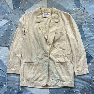Vintage Linen Blazer 1980s Size 6 Rafaella Brand - Picture 1 of 4