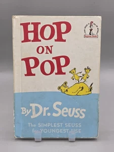 Dr. Seuss 1st Edition HOP ON POP 1963 Book Club Edition Hardcover Beginner Book - Foto 1 di 7