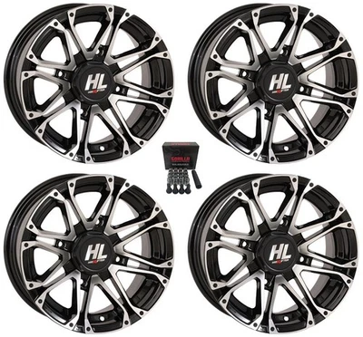 High Lifter HL3 14" Wheels Machined Yamaha Grizzly Rhino (4) Foto 1 de 3