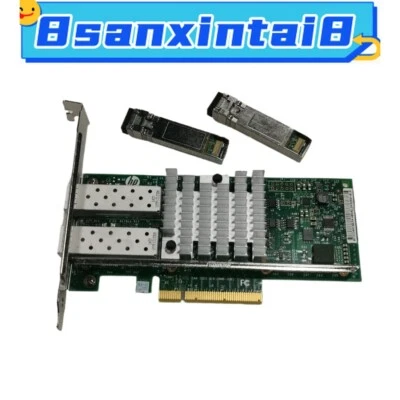 HP 560SFP+ Dual Port 10GbE SFP+ Ethernet Network Adapter W / 2PCS SFP modular - Image 1 of 4