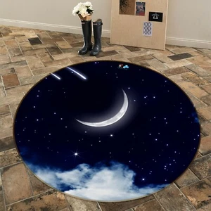 3D Moon Stars Clouds ZHUA357 Game Non Slip Rug Mat Photo Carpet Zoe - Picture 1 of 5
