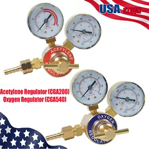 Oxygen & Acetylene Regulators Welding Gas Gauges for Victor Style Welding Kits - Picture 1 of 14