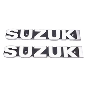 Suzuki GT185 GT250 GT380 GT550 A100 Fuel Tank Emblem Nos Oem Japan 2Pc - Picture 1 of 6