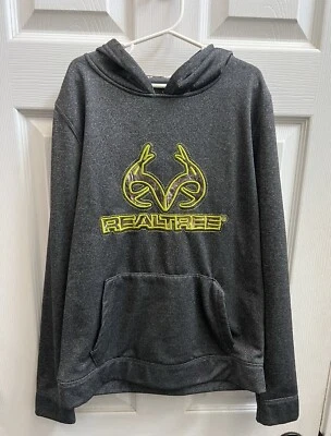 Realtree Camo Pullover Hoodie Jacket Gray Boys Sz M - Image 1 of 4