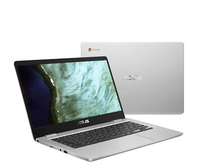 New ASUS C423 Chromebook 14" Intel Celeron N3350 4GB RAM 64GB eMMC Notebook - Image 1 of 4