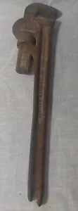 Vintage Rigid 18" Heavy Duty Pipe Wrench The Ridge Tool Co Elyria Ohio USA - Picture 1 of 7